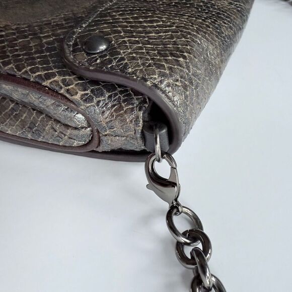 Coach Kristin Python Embossed Crossbody Bag w/ Detachable Chain Strap - Picture 12 of 16